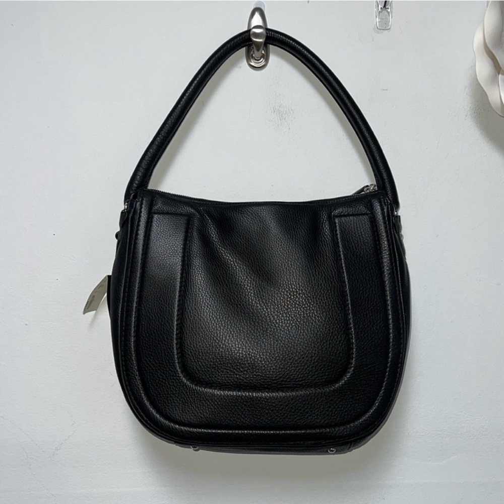 NWOT Brooks Brothers Black Genuine Leather Shoulder, Work Bag Retail $298